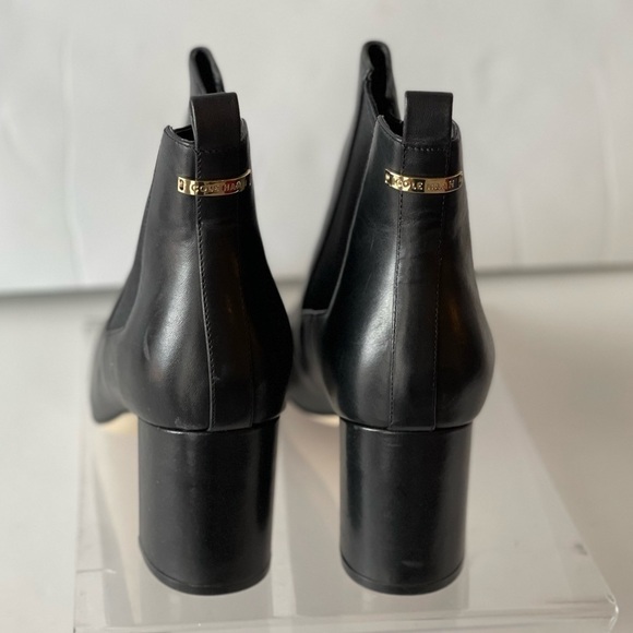 Cole Haan Women's Black Leather Chelsea Ankle Boots Block Heels Nitasha, 10.5M - Picture 3 of 9